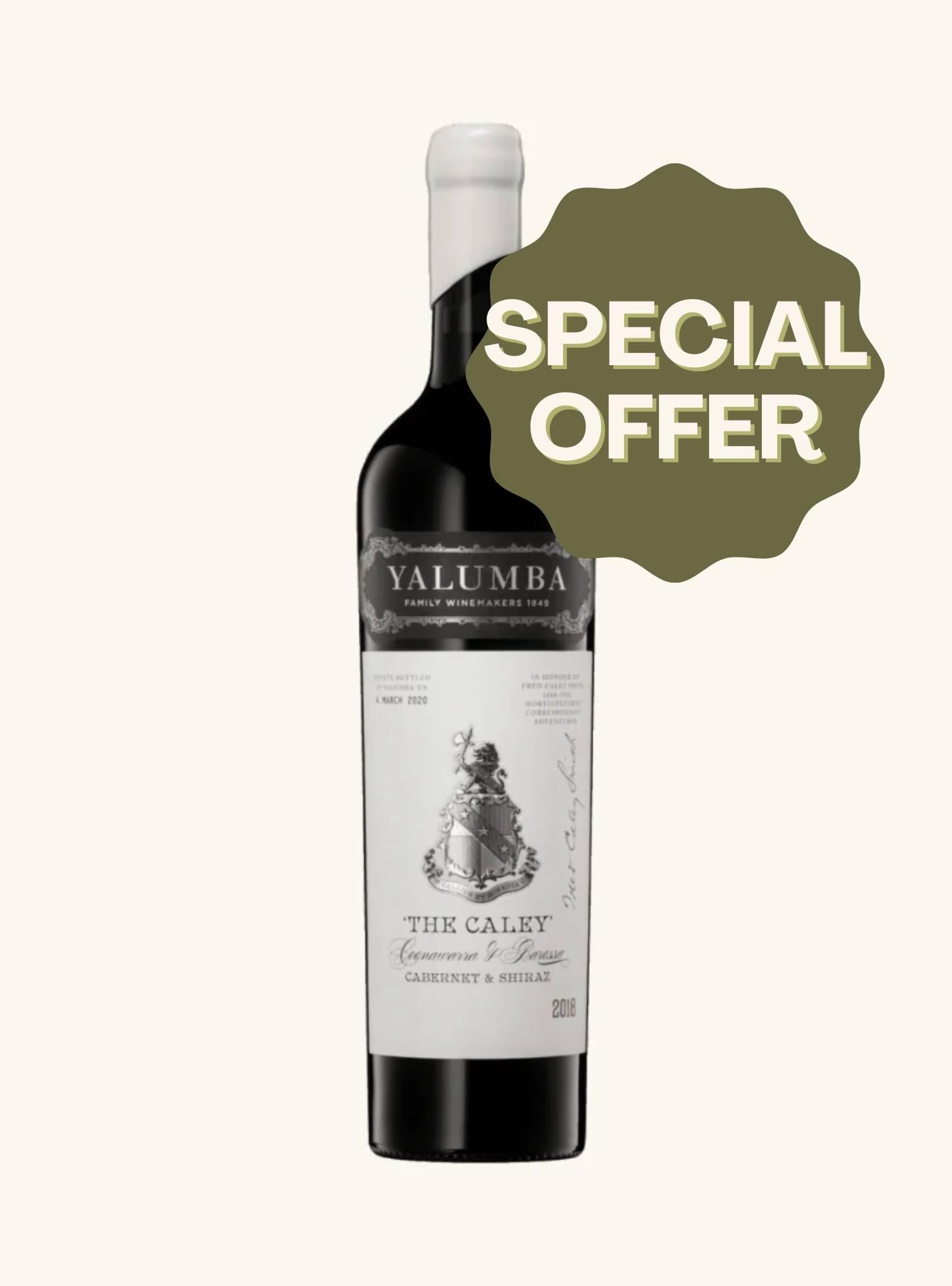 Yalumba wine bottle with 'Special Offer' label on a white background