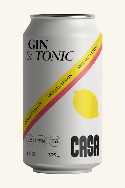 Casa Spirits Gin + Tonic w/ Sicilian Lemon - Single