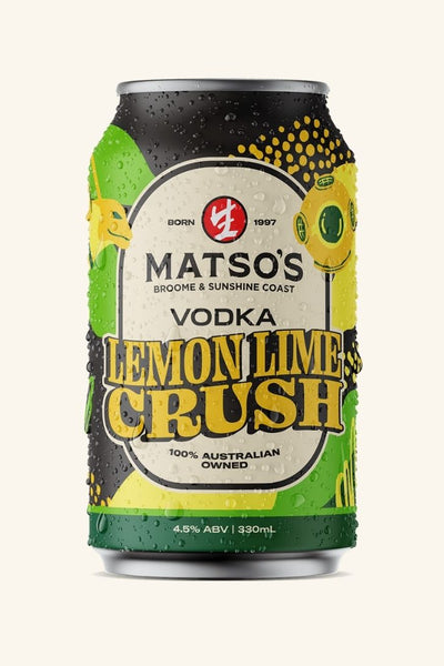 Matso's Lemon Lime Crush 330ml Can - SINGLE