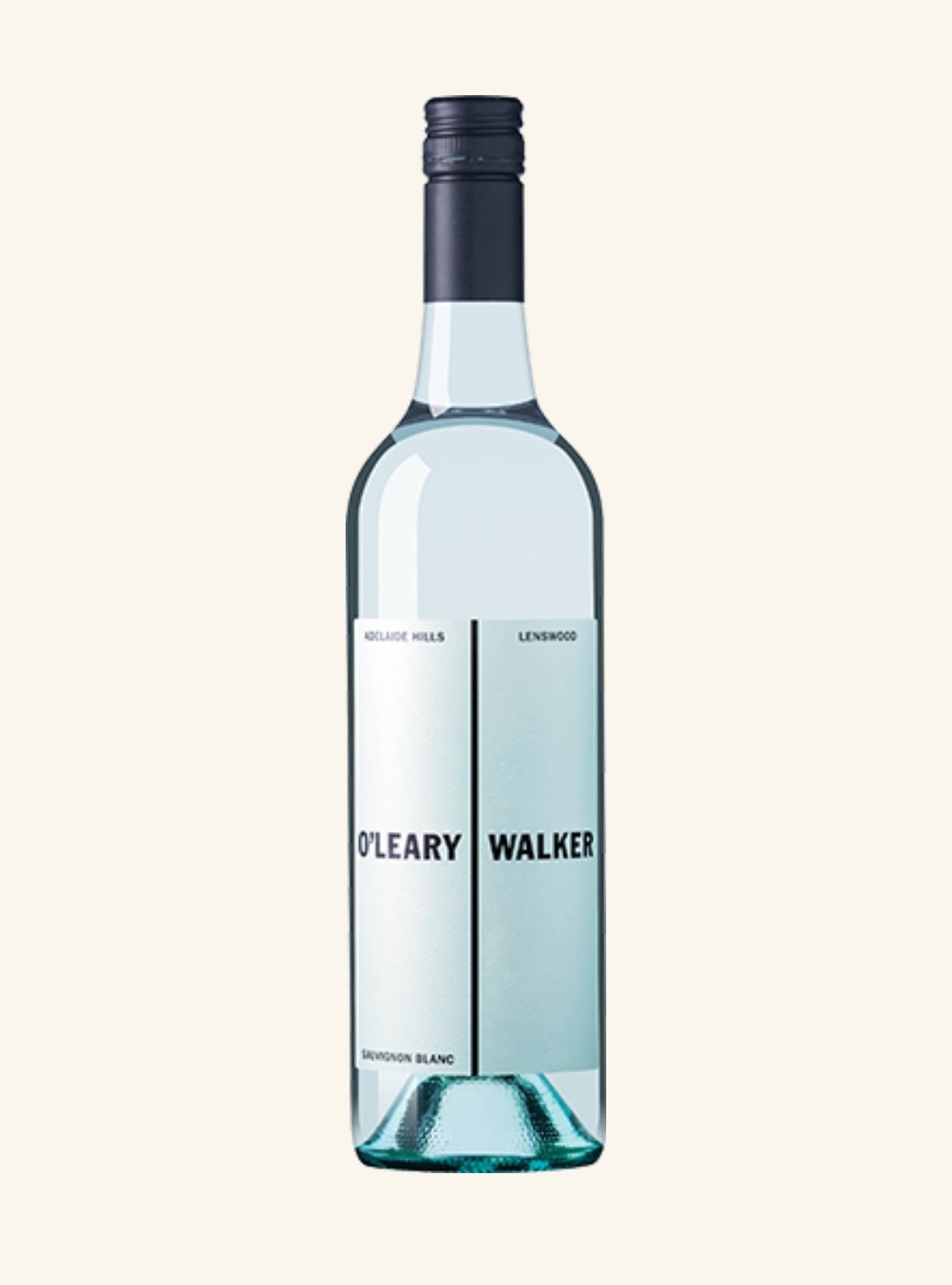 Wine bottle labeled 'O'Leary Walker adelaide hills sauvignon blanc' on a white background