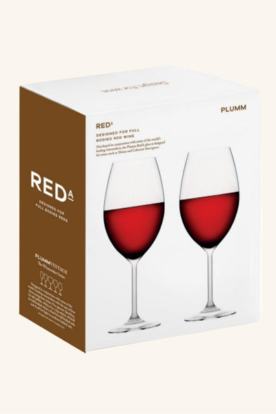 Plumm Red, White and Sparkling Glasses - Twin Pack - Red