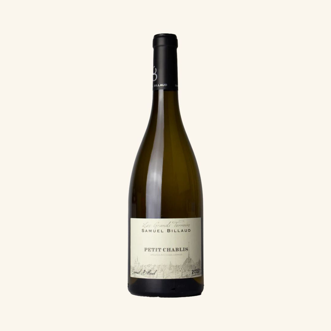 Wine bottle with a label on a white background
