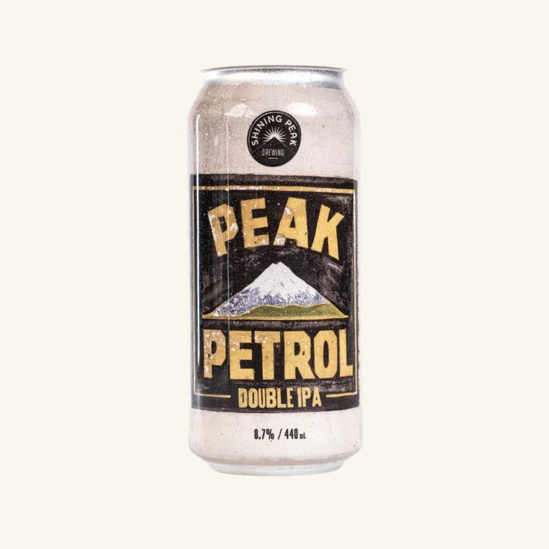 Can of Peak Petrol Double IPA on a white background