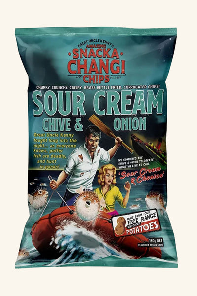 Snackachangi Sour Cream, Chive + Onion