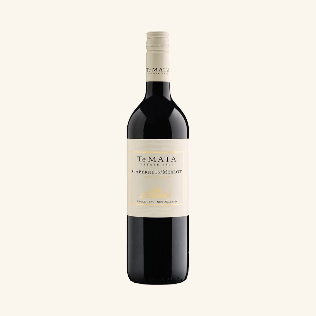 Te Mata Cabernet Sauvignon Merlot wine bottle on a white background