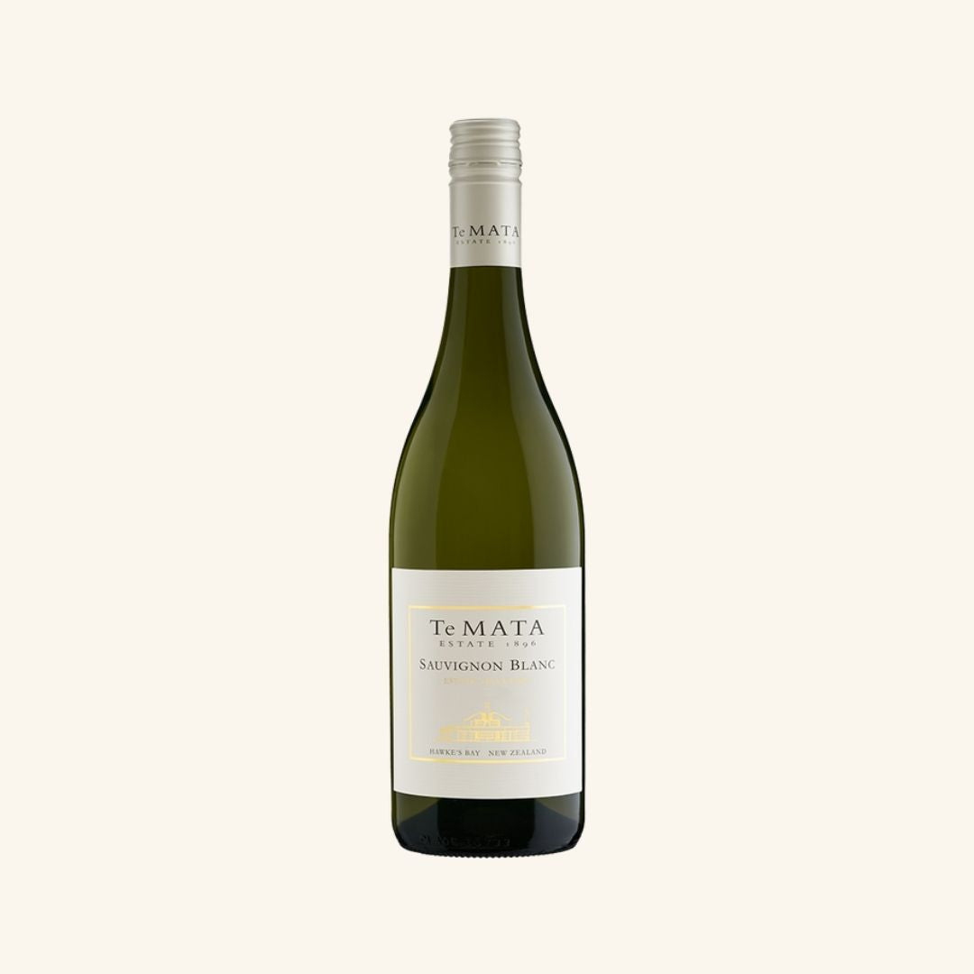 Te Mata Sauvignon Blanc wine bottle on a white background