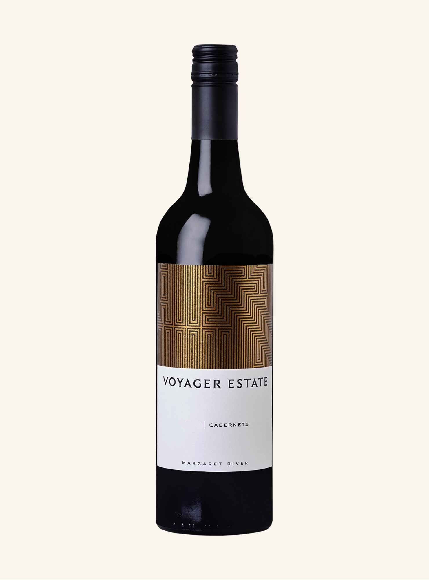 Voyager Estate wine bottle on a white background