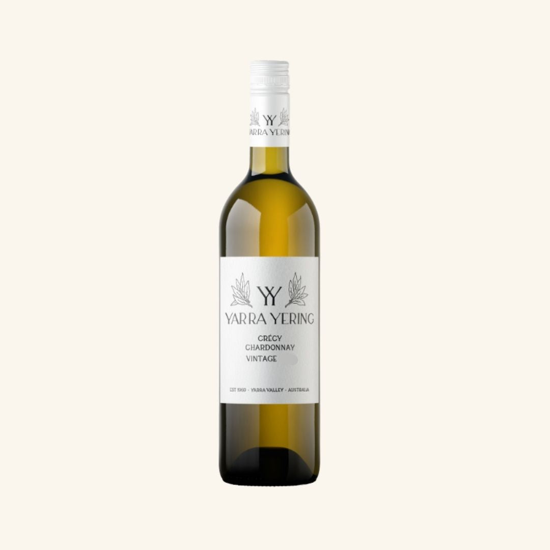 Yarra yering crecy Chardonnay bottle on a plain white background.